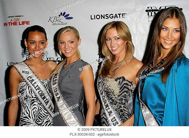 Miss California Teen USA Chelsea Gilligan, Miss USA Kristen Dalton, Miss California USA Tami Farrell and Miss Universe Dayana Mendoza at the Lions Gate Films...