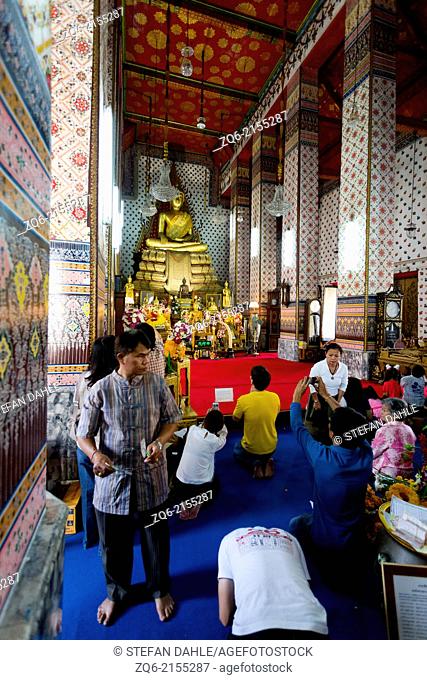 The Ordination Hall of the Temple Wat Arun in Bangkok, Thailand