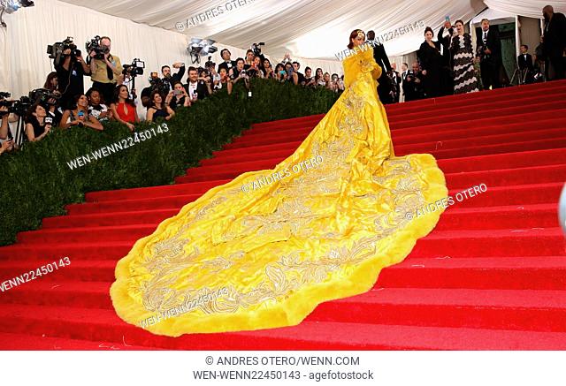 MET Gala 2015 'China: Through The Looking Glass' Costume Institute Benefit Gala at the Metropolitan Museum of Art - Arrivals Featuring: Rihanna Where: New York