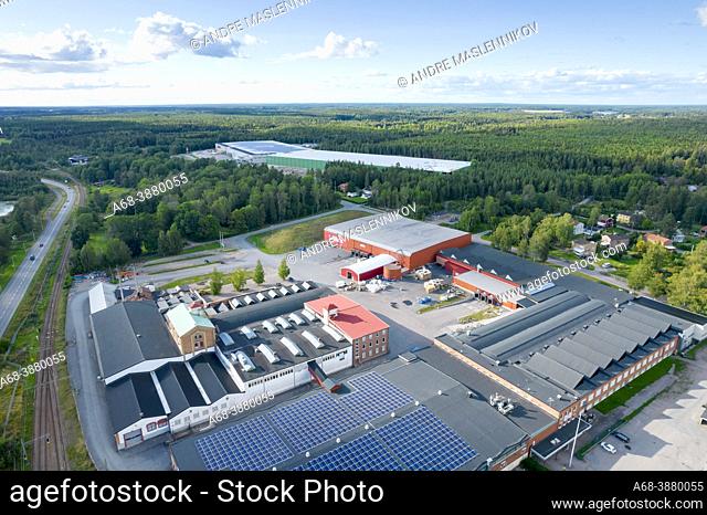 Morgongåva's business park. Among other things, there is Adlibris warehouse in Morgongåva