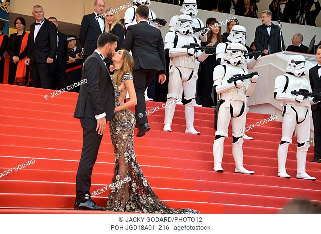 Nabilla et Thomas Vergara Arriving on the red carpet for the film 'Solo: A Star Wars Story' 71st Cannes Film Festival May 15, 2018 Photo Jacky Godard