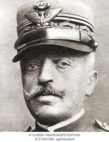 Luigi Cadorna, 1850-1928. Italian General and Marshal of Italy. From The Pageant of the Century, published 1934