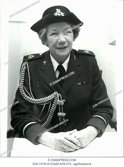 Oct. 10, 1978 - Group Officer Joan Metcalfe New Matron in Chief Royal Air Force Nursing Service. Group Officer Joan Metcalfe