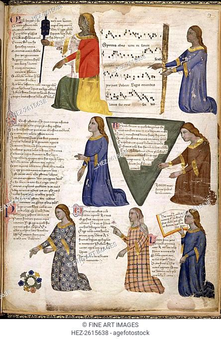 The Seven Liberal Arts (From Regia Carmina by Convenevole da Prato). Artist: Pacino di Buonaguida (active 1302-1343)