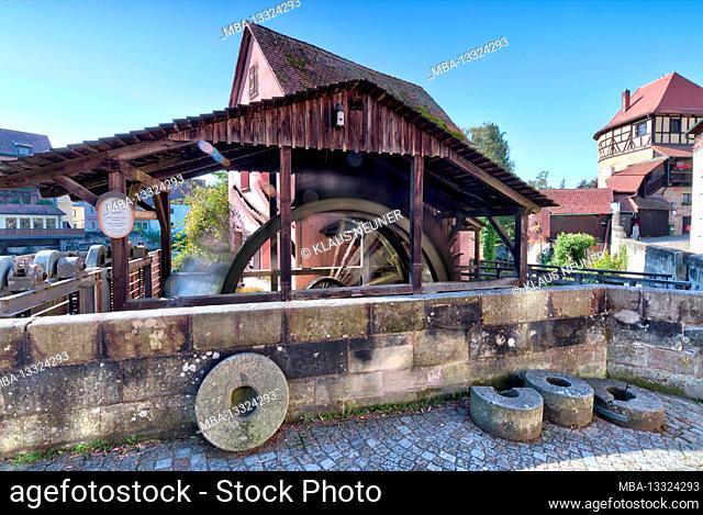 Schleifmühle, Judenturm, river, old town, architecture, autumn, Lauf an der Pegnitz, Middle Franconia, Franconia, Bavaria, Germany
