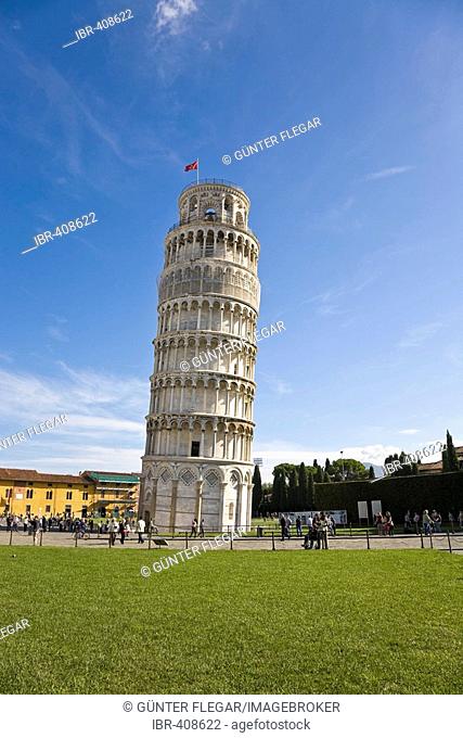Leaning tower of Pisa Piazza dei Miracoli Pisa Tuscany Italy