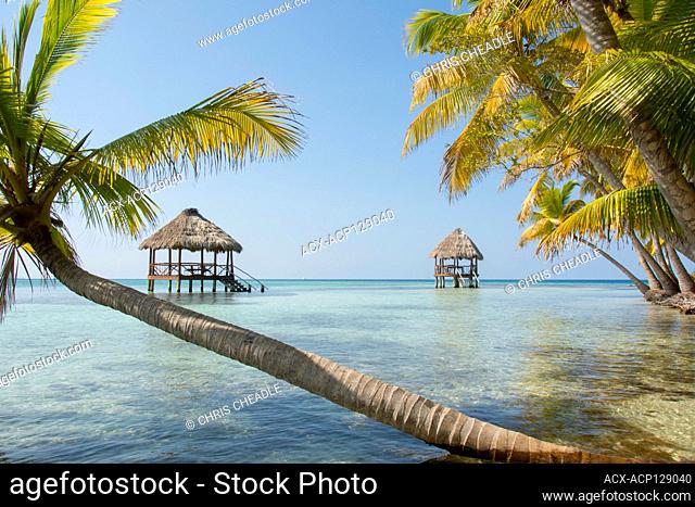 Palapa platforms, North Long Coco Plum Caye, Belize