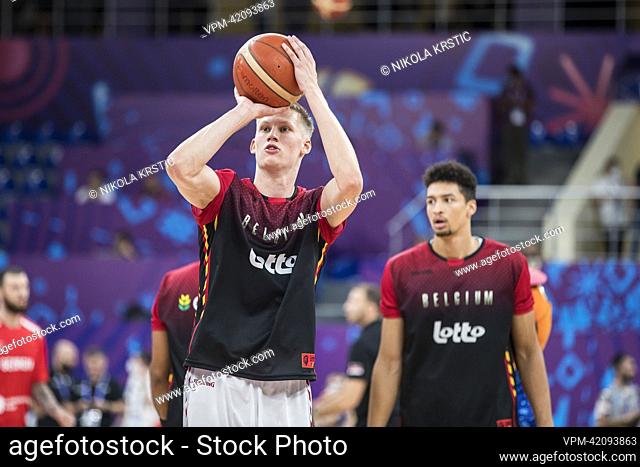 Belgium's Vrenz Bleijenbergh pictured at the warm up ahead of the match between the Belgian Lions and Georgia, game one of five in group A at the EuroBasket...