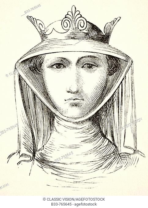 Isabella of France circa 1295 to 1358 known as the She-Wolf of France  Queen consort of Edward II of England and mother of Edward III  From The National and...