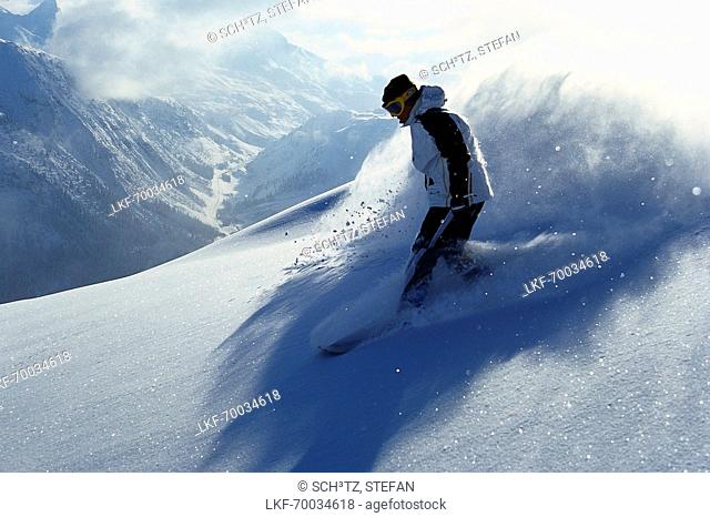 Snowboarder, Valluga, Wintersport Oesterreich