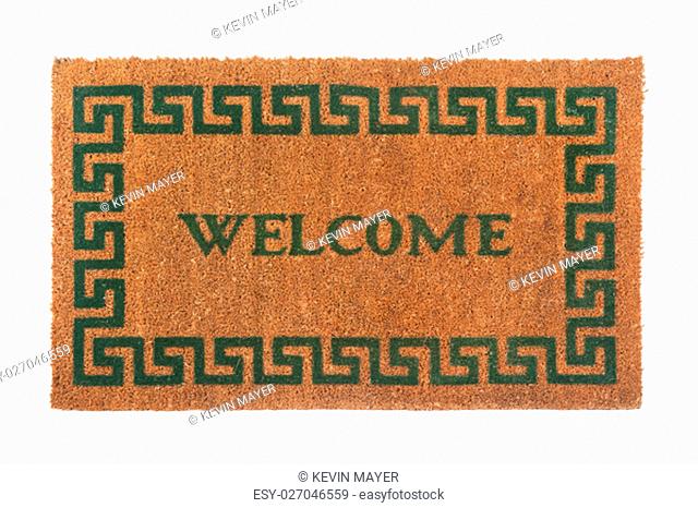 Welcome door mat isolated on a white background