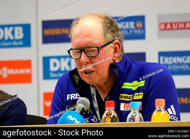 Pressekonferenz mit Schweden Coach Wolfgang Pichler darf nicht zu den Olympischen Winterspielen in Südkorea