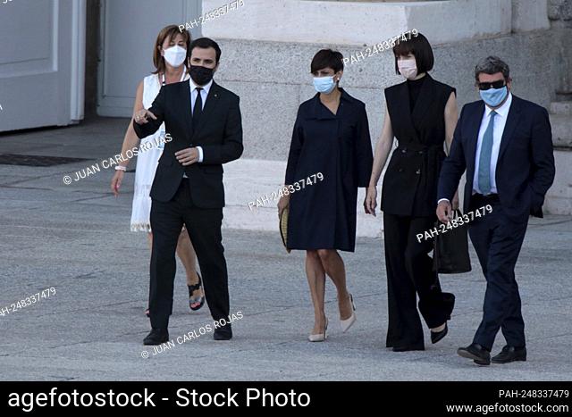 Madrid, Spain; 15.07.2021.- Ministers of the Spanish government, Alberto Garzon Minister of Consumption (L), Isabel Rodriguez