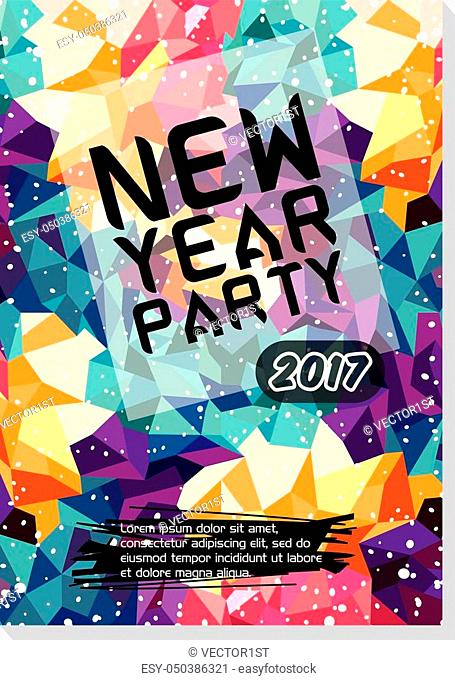 new year party flyer poster template