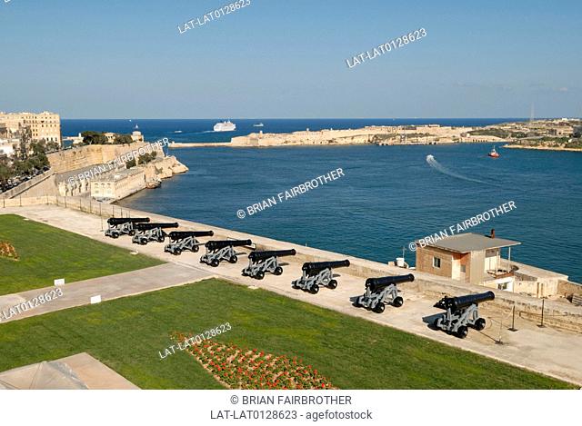 This historic fortified Grand harbour in Valletta, Malta, was a safehaven for allied forces ships in World War II