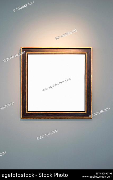 Art Gallery Museum Isolated Frame Contemporary White Wall Clipping Path