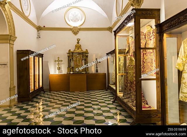 Vestry and exhibition. Guadix Cathedral. Guadix, Granada, Andalucía, Spain, Europe