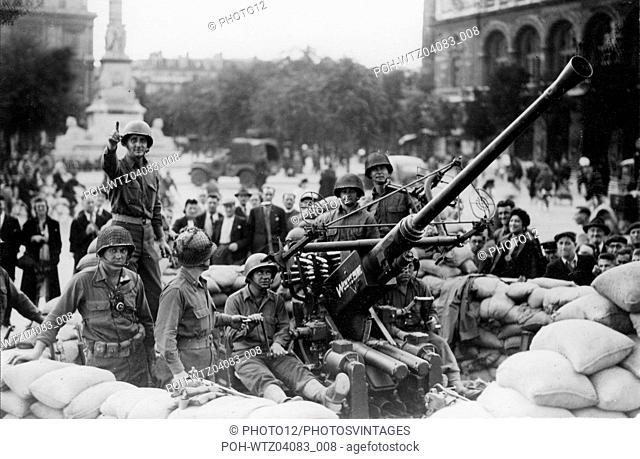 Unité militaire américaine lors de la Liberation, Place du Châtelet World War II Liberation of Paris