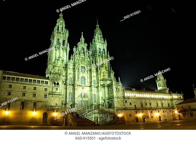 Santiago de Compostela cathedral, Obradoiro Square, Galicia, Spain