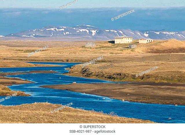 River flowing through a landscape, Jokulsa a Fjollum, Jokulsargljufur National Park, Iceland