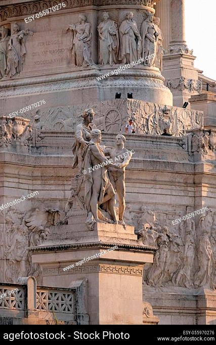 Statue of harmony, Altare della Patria, Venice Square, Rome, Italy