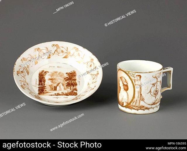 Cup and saucer. Date: ca. 1865; Culture: German, Nymphenburg; Medium: Hard-paste porcelain; Dimensions: Cup: h. 9.5 cm; saucer: diam. 15