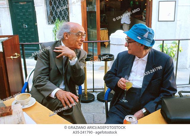 José Saramago and Andrea Zanzotto, 1999