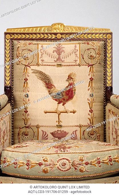 One Armchair, Frames attributed to François-Honoré-Georges Jacob-Desmalter (French, 1770 - 1841), Tapestry upholstery by the Beauvais Manufactory (French