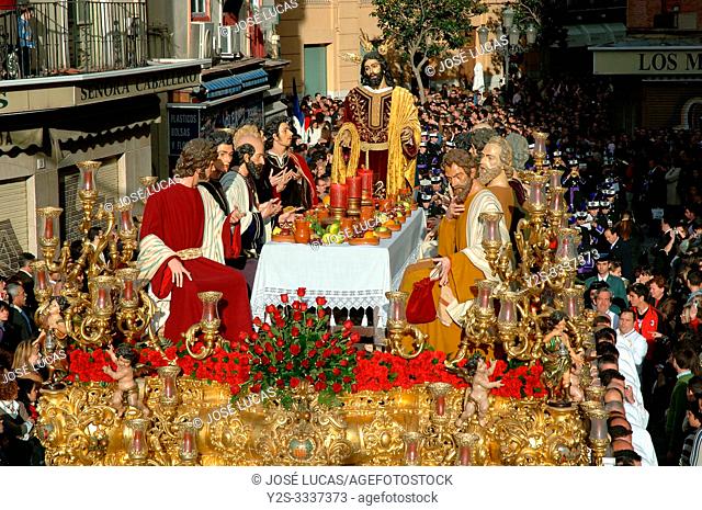 Holy Week. Brotherhood of The Last Supper. Malaga. Costa del Sol. Region of Andalusia. Spain. Europe