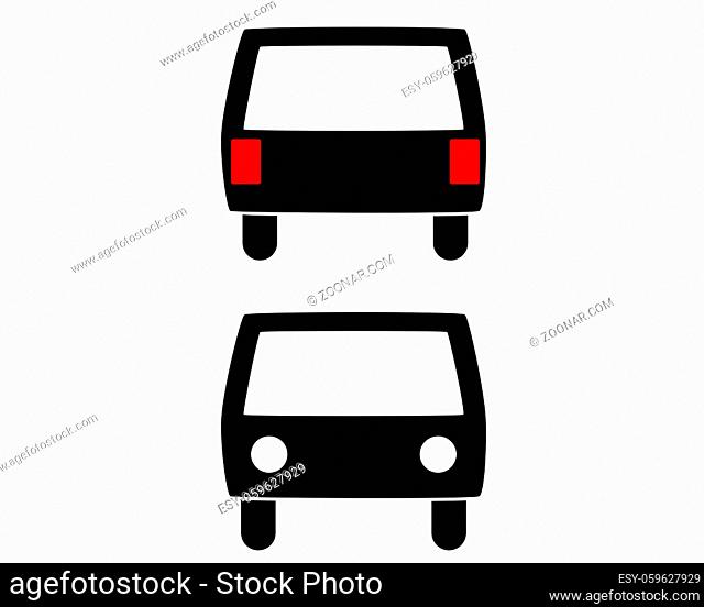 Auto Silhouetten auf weiss - Car silhouettes on white background