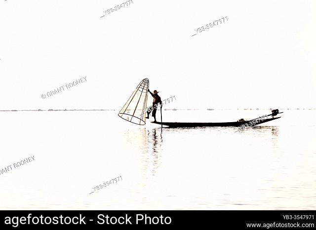 A Fisherman On Lake Inle, Shan State, Myanmar