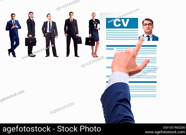 Recruitment and employment concept with the businessman