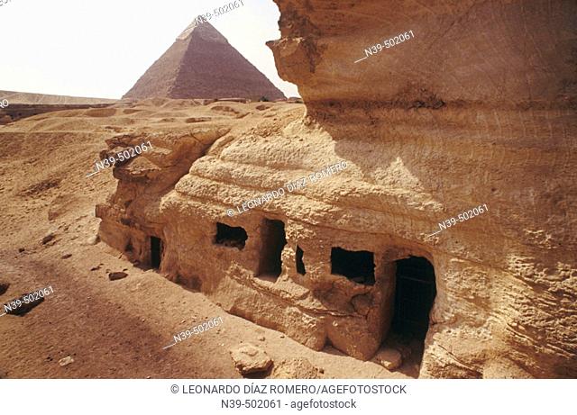 Chephren Pyramid. Gizeh. Egypt