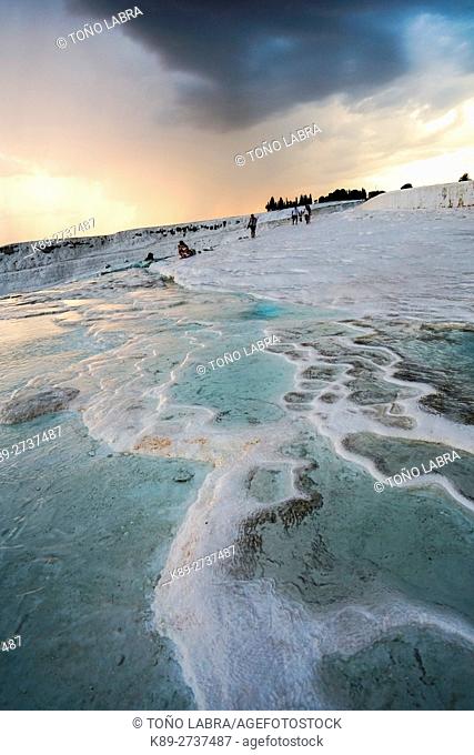 Pamukkale thermal waters. Turkey