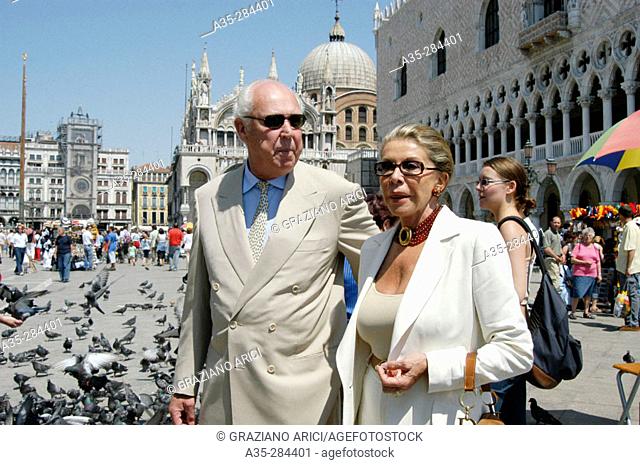 Prince Vittorio Emanuele di Savoia and wife Marina Doria in Venice (2003)