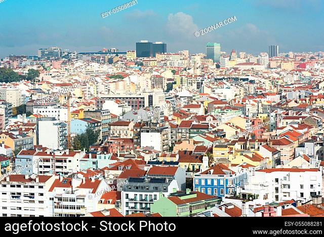 View direction north, overlooking the Arroios district of Lisbon to the Instituto Superior Técnico, a public school of engineering