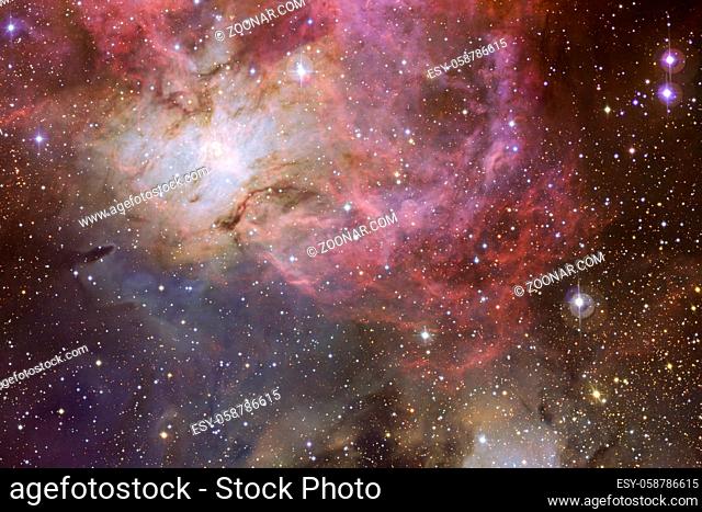 Cluster of stars. Starfield. Nebula. Elements of this image furnished by NASA