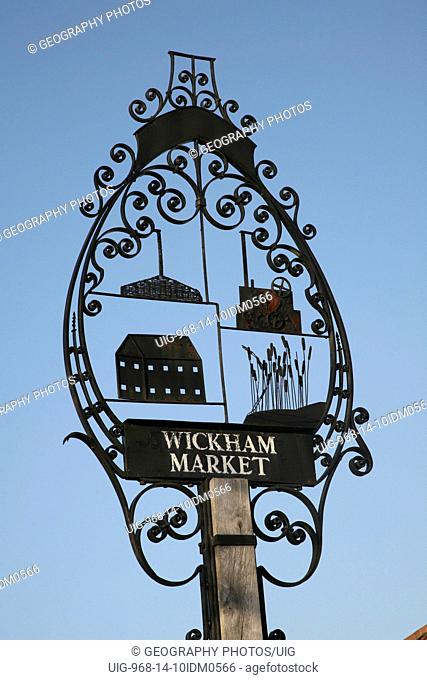 Village sign, Wickham Market, Suffolk