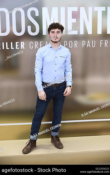 Marc Balaguer attends 'Todos Mienten' Premiere at Capitol Cinema on January 27, 2022 in Madrid, Spain