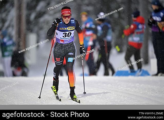 ÖSTERSUND, SWEDEN 20231209 Coletta Rydzek (GER) during the women's sprint qualifying on Saturday in the World Cup in cross-country skiing at the Östersund ski...