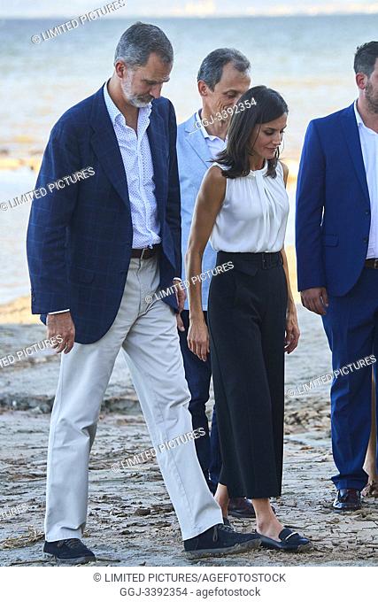 King Felipe VI of Spain, Queen Letizia of Spain visit Los Alcazares (Murcia) after the September floods on October 4, 2019, Spain