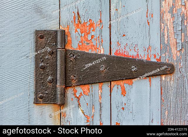 Close up of Weathered Antique Barn Hinge
