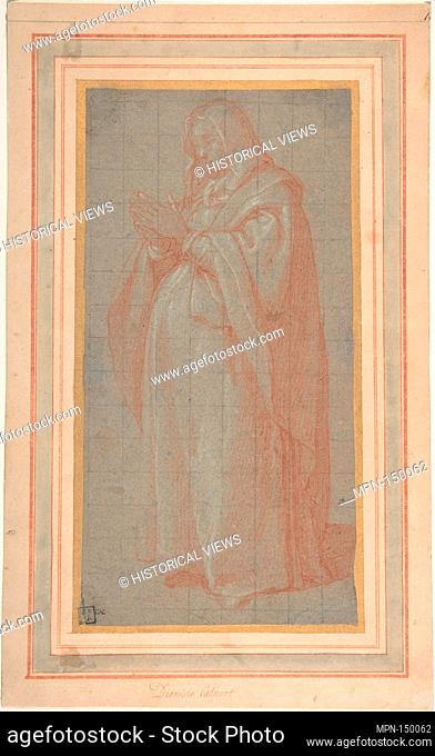 Standing Pregnant Woman (Study for the Pregnant Virgin Mary). Artist: Bartolomeo Cesi (Italian, Bologna 1556-1629 Bologna); Date: 1556-1629; Medium: Red chalk