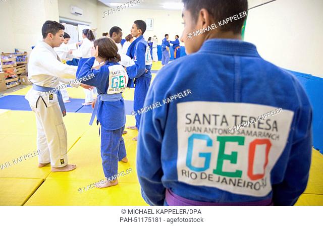 Students of Brazil's first sports high school, Ginasio Experimental Olimpico (GEO), practice martial arts in Rio de Janeiro, Brazil, 8 August 2014