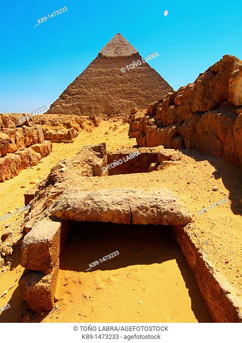 Pyramid of Khafre. Giza. Cairo. Egypt