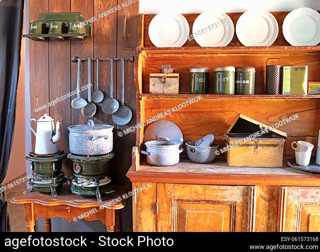 The interior of a Dutch kitchen from the 1920s, not in use anymore