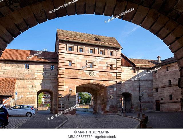 New gate, Sebald old town, Nuremberg, Central Franconia, Franconia, Bavaria, Germany