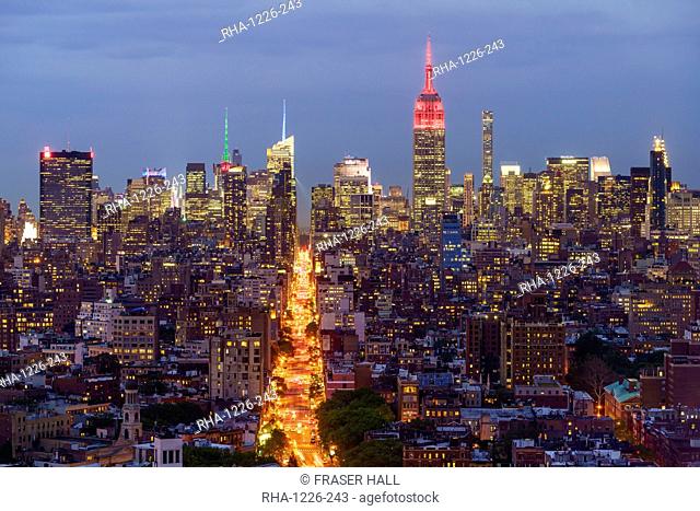 Empire State Building and city skyline, Manhattan, New York City, United States of America, North America