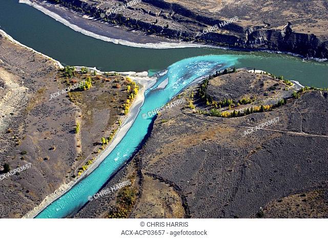 The Junction between the Chilcotin and Fraser rivers and the BC Grasslands, british columbia, canada