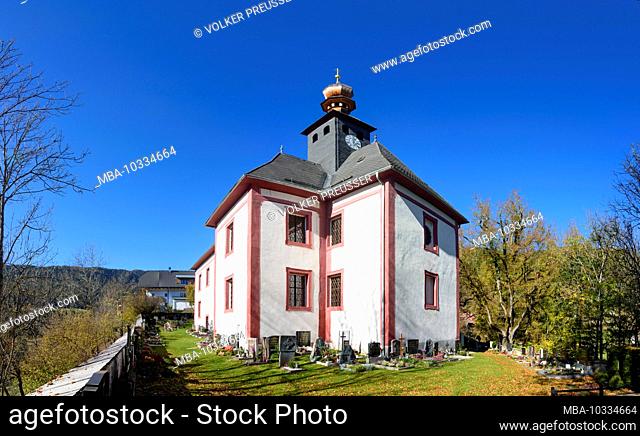 Sankt Lambrecht, church St Blasius in hamlet St Blasen, nature park Zirbitzkogel-Grebenzen in Austria, Styria, Murau-Murtal